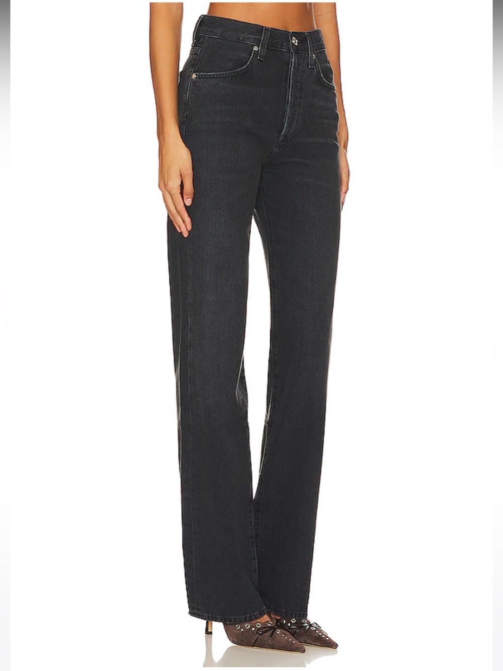 CITIZENS OF HUMANITY COH Annina High Waist Relaxed Wide Leg Jeans Black Sz 26 - Picture 15 of 16